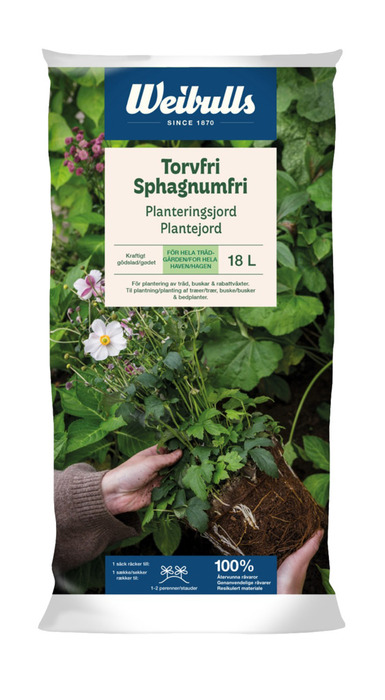 Sphagnumfri plantejord 18 liter